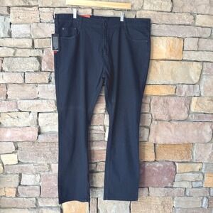 NEW Image Mens 40x32 Straight Fit Premium Stretch Black Denim Jeans